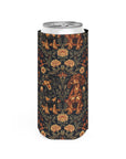 Dapper Dachshund Embroidery Elegance Slim Can Cooler