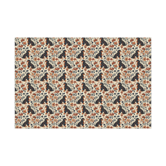 Blossoming Dachshunds Delight Gift Wrap Papers