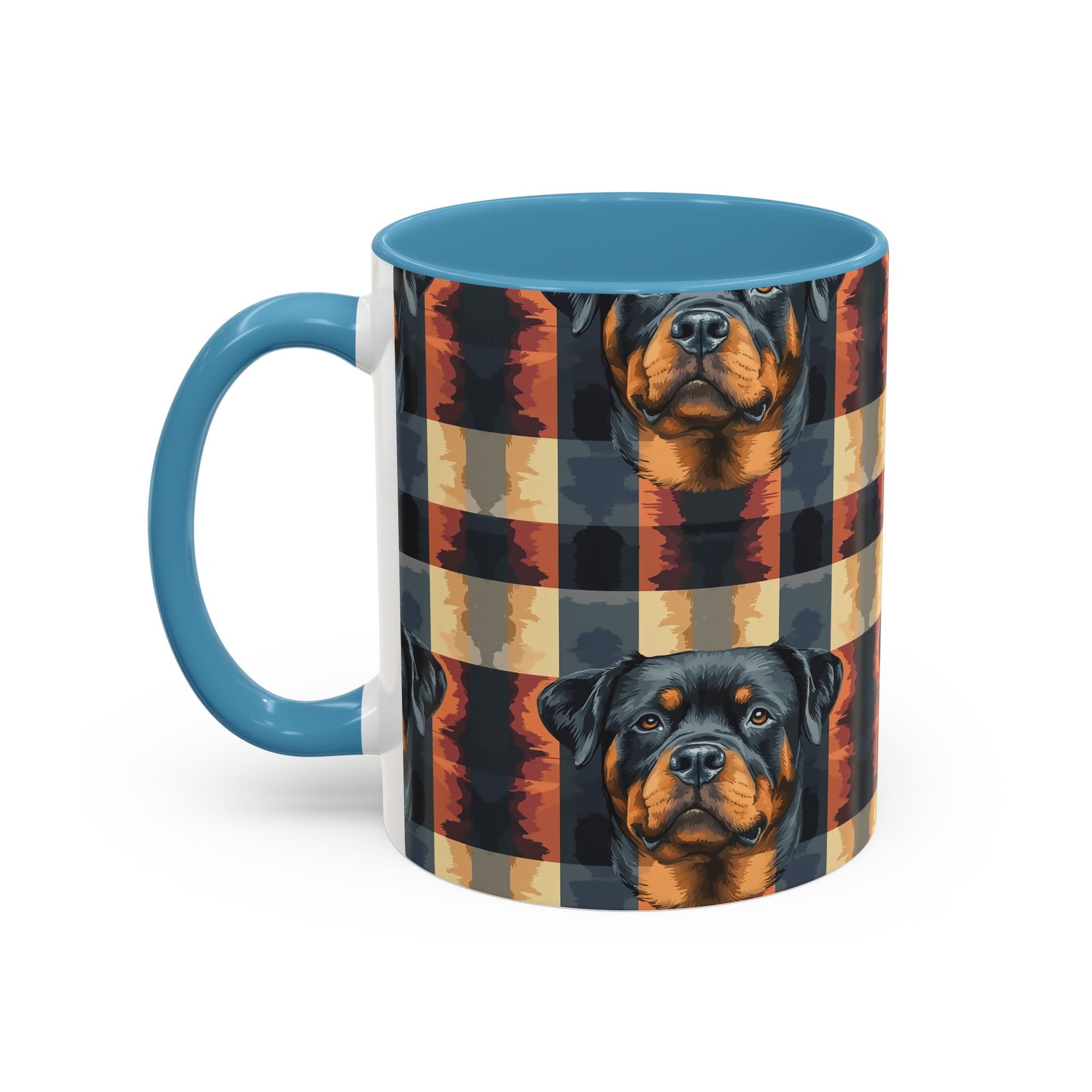 Pawsome Rottweiler Royalty Plaid Accent Coffee Mug