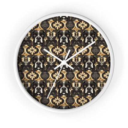 Manor Pup Boxer Royale Wall Clock