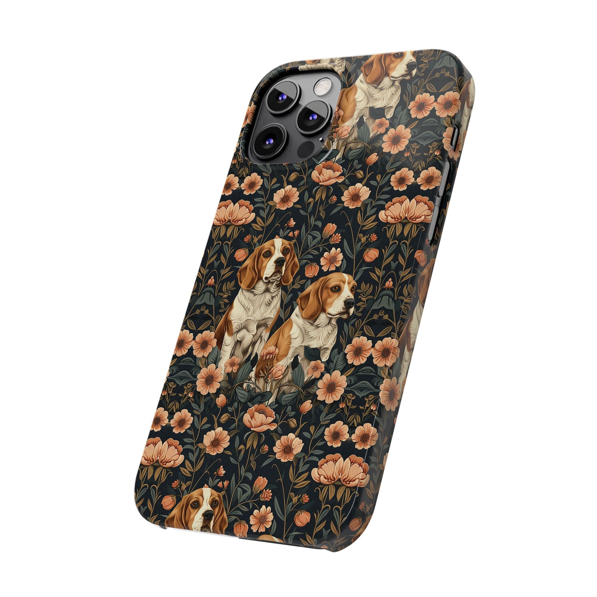 Beagle Blossom Bonanza Slim Phone Cases