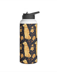 Golden Paws Floral Frenchie Stainless Steel Water Bottle