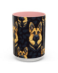 Majestic Hound Couture: German Shepherd LuxeBlend Accent Coffee Mug