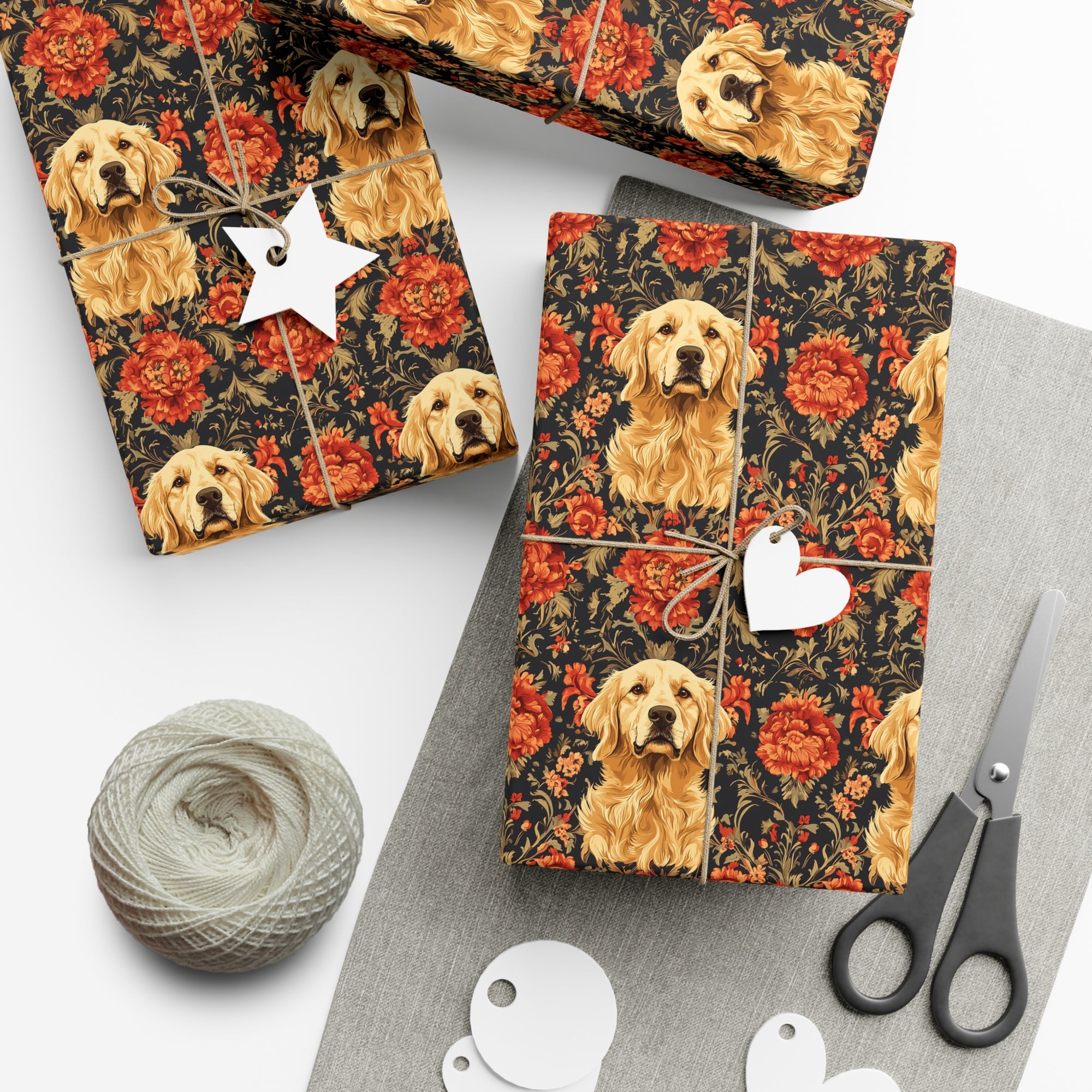 Golden Pawsatronic Tapestry Gift Wrap Papers