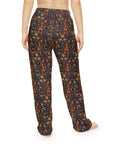 Dapper Dachshund Embroidery Elegance Women's Pajama Pants