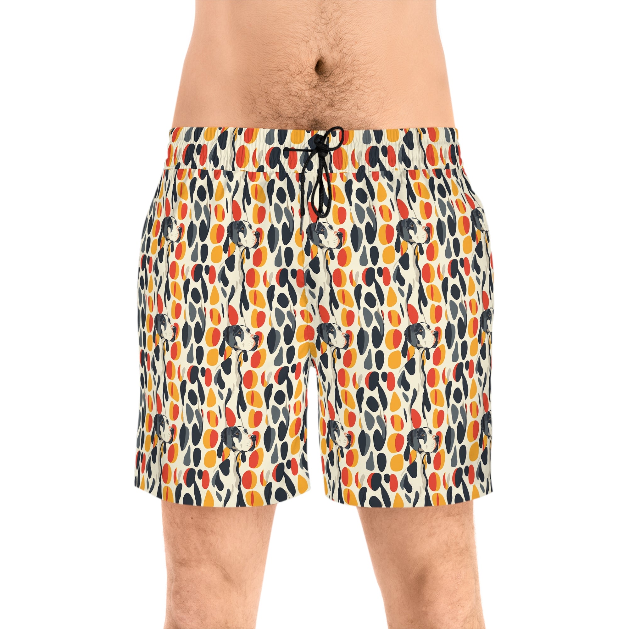 Dazzling Great Dane Dreamscape Men&#39;s Mid-Length Swim Shorts