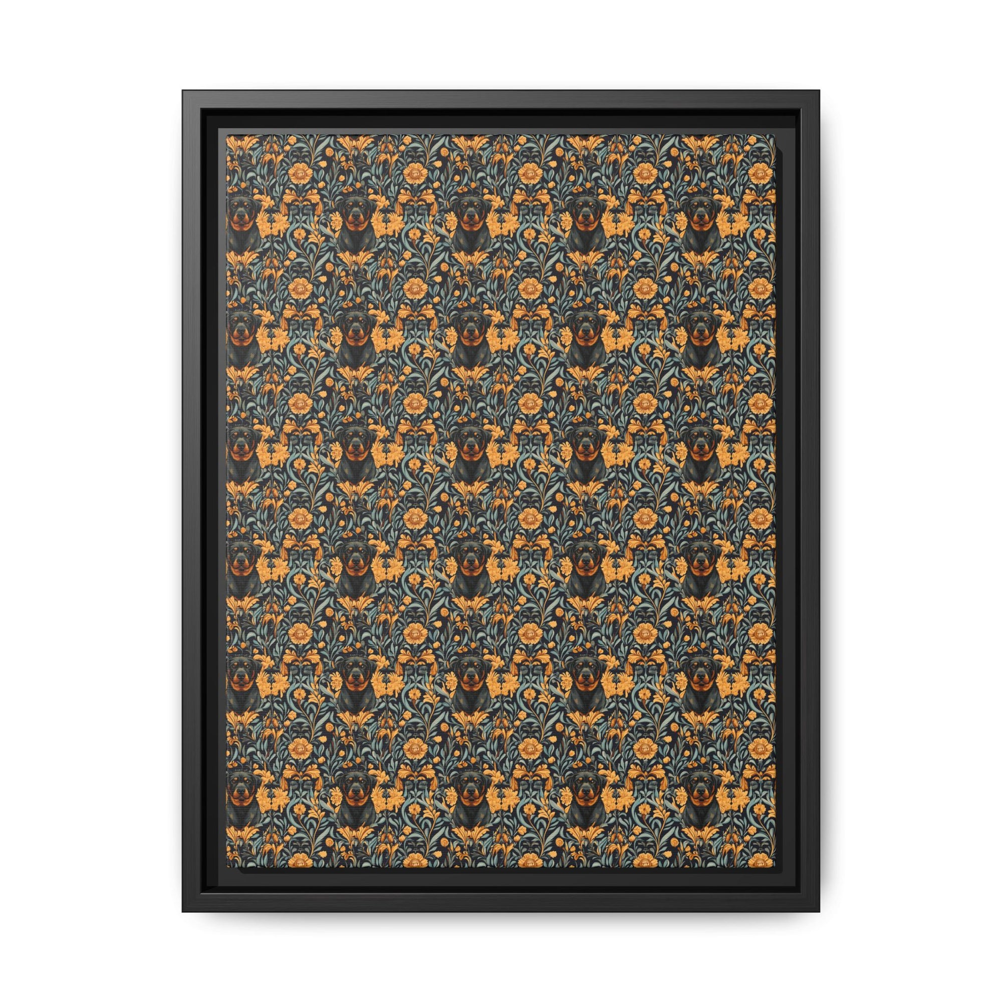 Ruffle Rottie Glamourific Matte Canvas, Framed