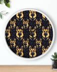 Majestic Hound Couture: German Shepherd LuxeBlend Wall Clock