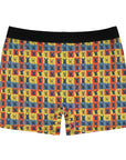 Frenchie Pop Art Pawfection Grid Men's Boxer Briefs