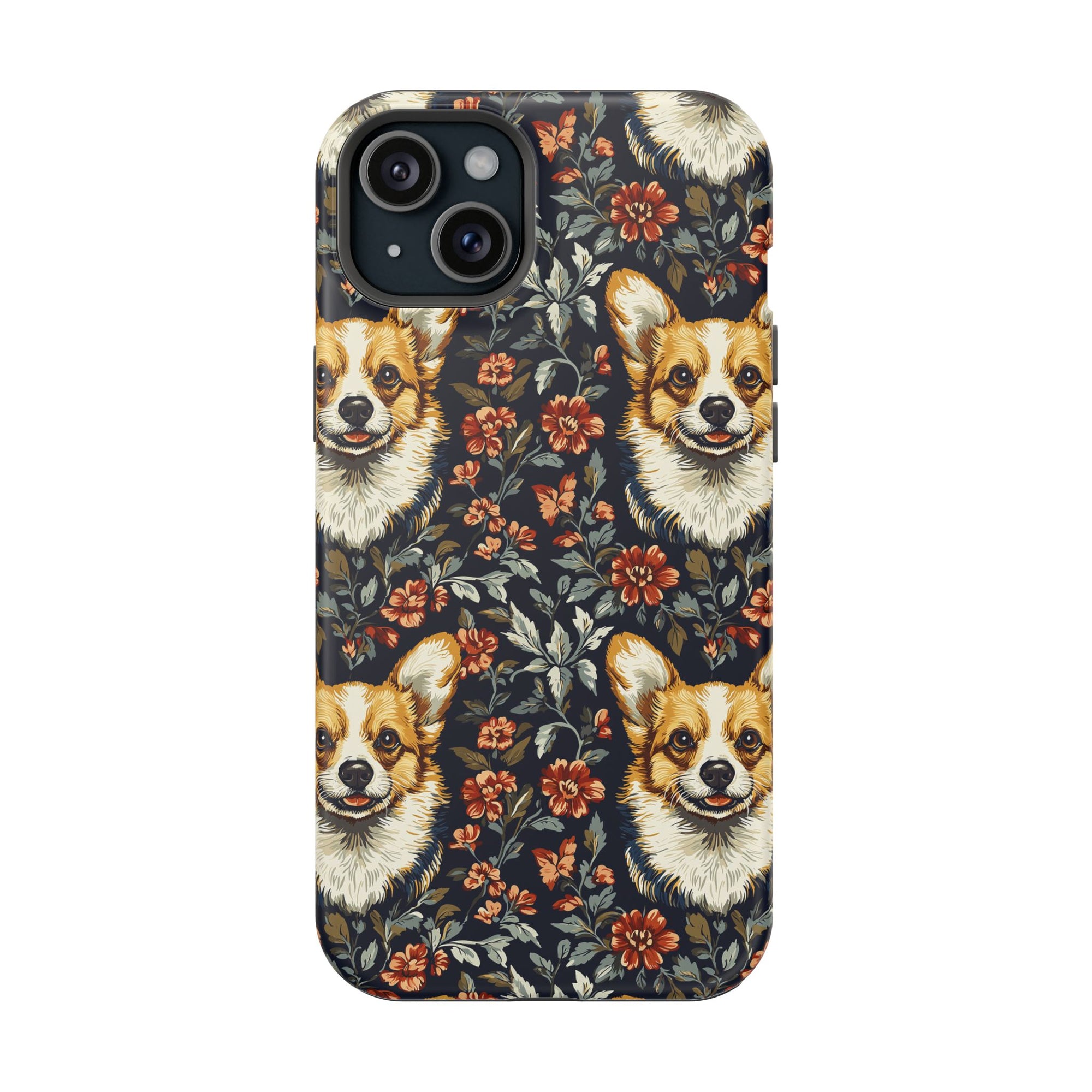 Floofy Corgi Blossom Blast Magnetic Tough Cases