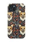 Floofy Corgi Blossom Blast Magnetic Tough Cases