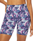 Funky Geometric Boxerista High Waisted Yoga Shorts