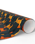 Dapper Dachshund Noir Glow Wrapping Paper