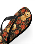 Golden Pawsatronic Tapestry Flip Flops