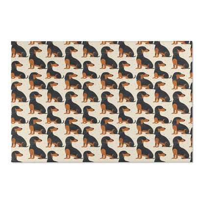 Dachshund Delight - Modern Area Rug