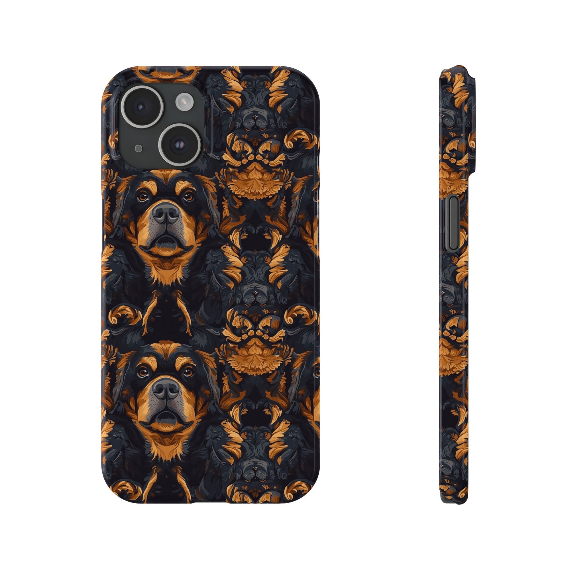 Modern Rottweiler Royalty Slim Phone Cases