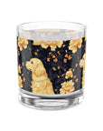 Golden Paws Floral Frenchie Rocks Glass