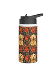 Golden Pawsatronic Tapestry Stainless Steel Water Bottle