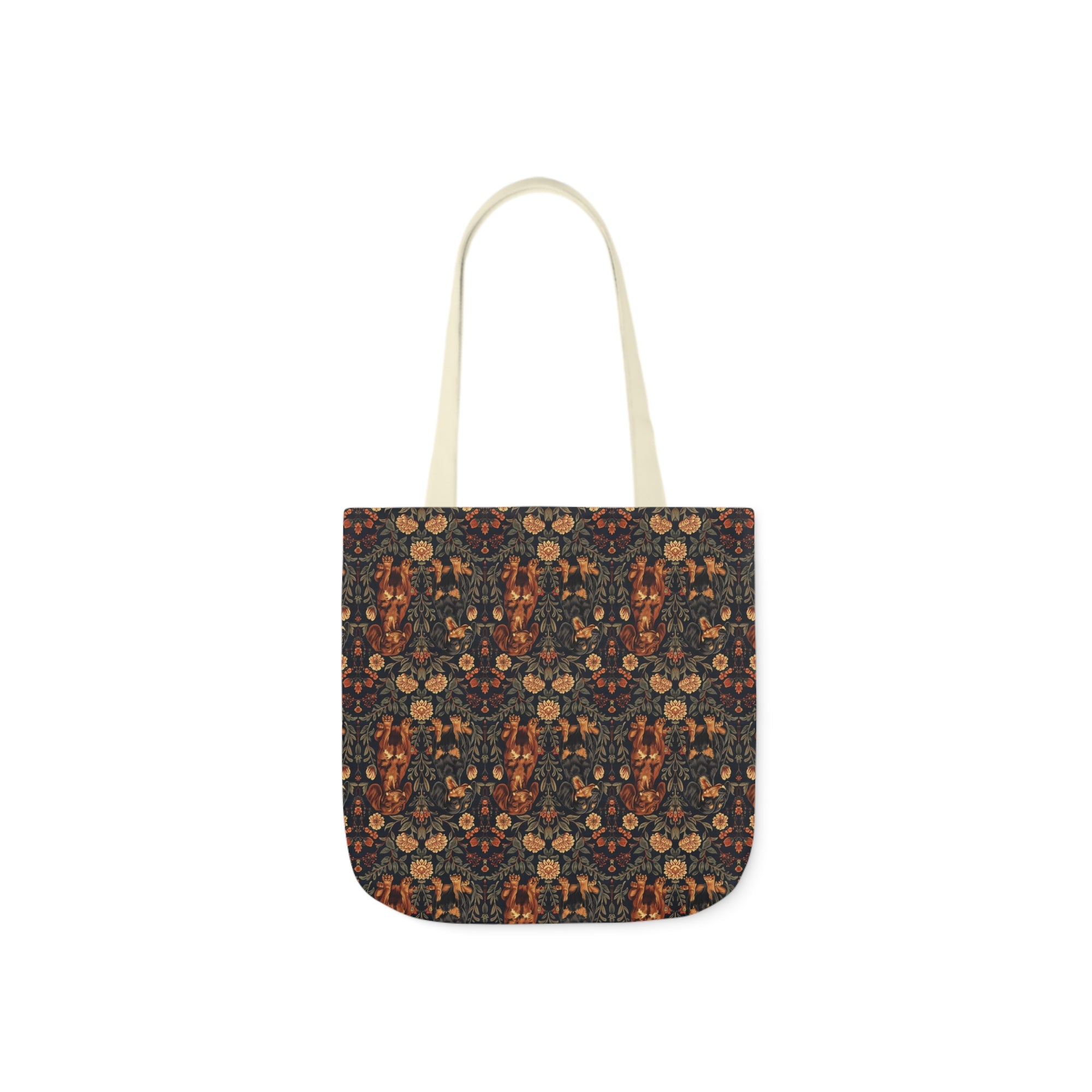 Dapper Dachshund Embroidery Elegance Canvas Tote Bag