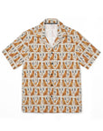 Golden Glamour Paws - Luxe Licks for Regal Retrievers Men's Hawaiian Camp Shirt