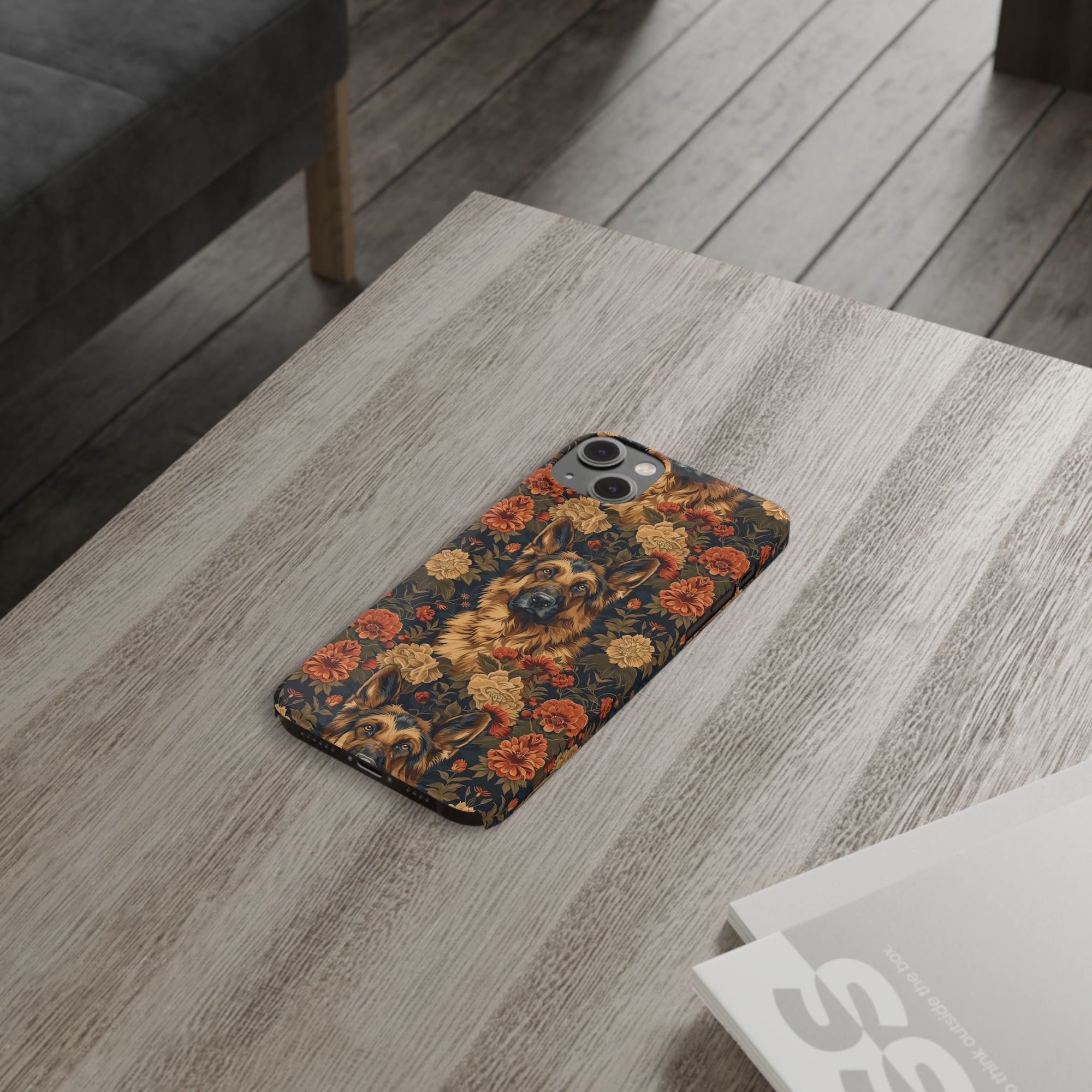 WhimsiWooly Shepherd Spritz Slim Phone Cases