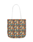 Corgi Carnival Couture Canvas Tote Bag