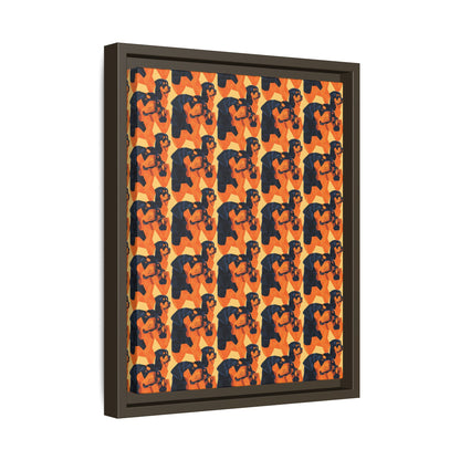 Rottweiler Chic Pawsitivity Matte Canvas, Framed