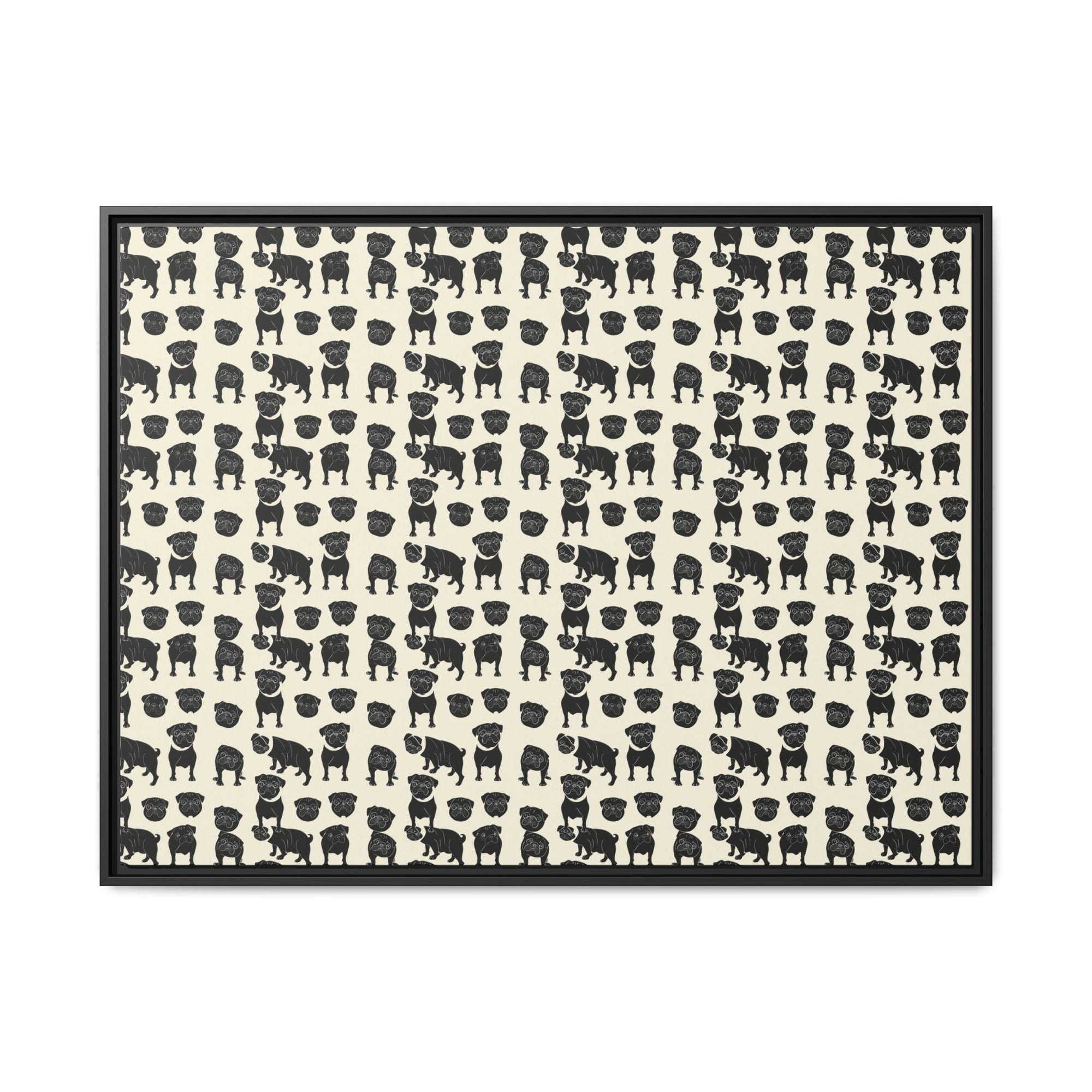 Puggie Pout Perfection Matte Canvas, Framed