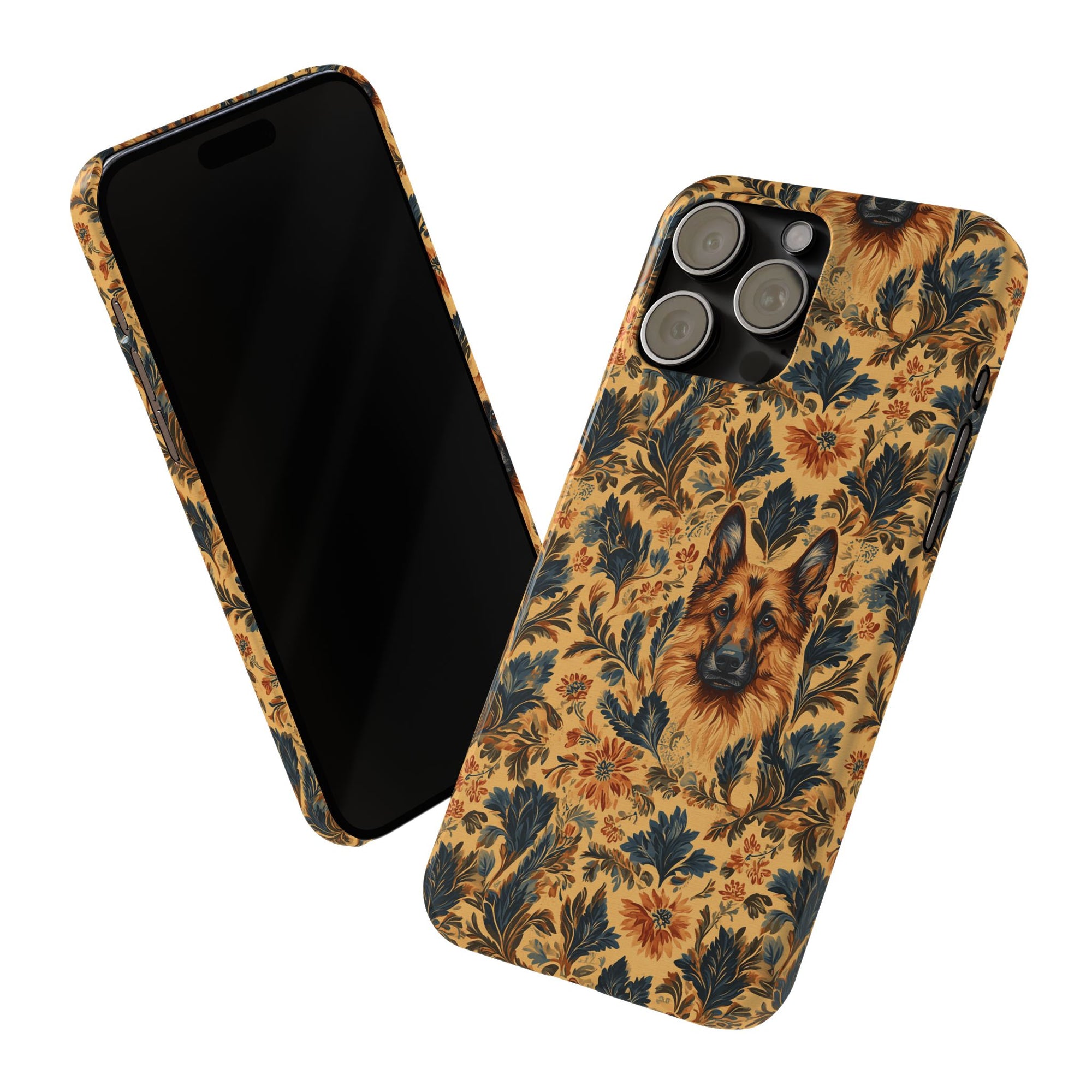 Autumnal German Shepherd Glamour Slim Phone Cases