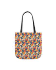 Bloom Pup Frenchietastic Splatter Canvas Tote Bag