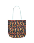 Floral Pawsome Dachsund Delight Canvas Tote Bag