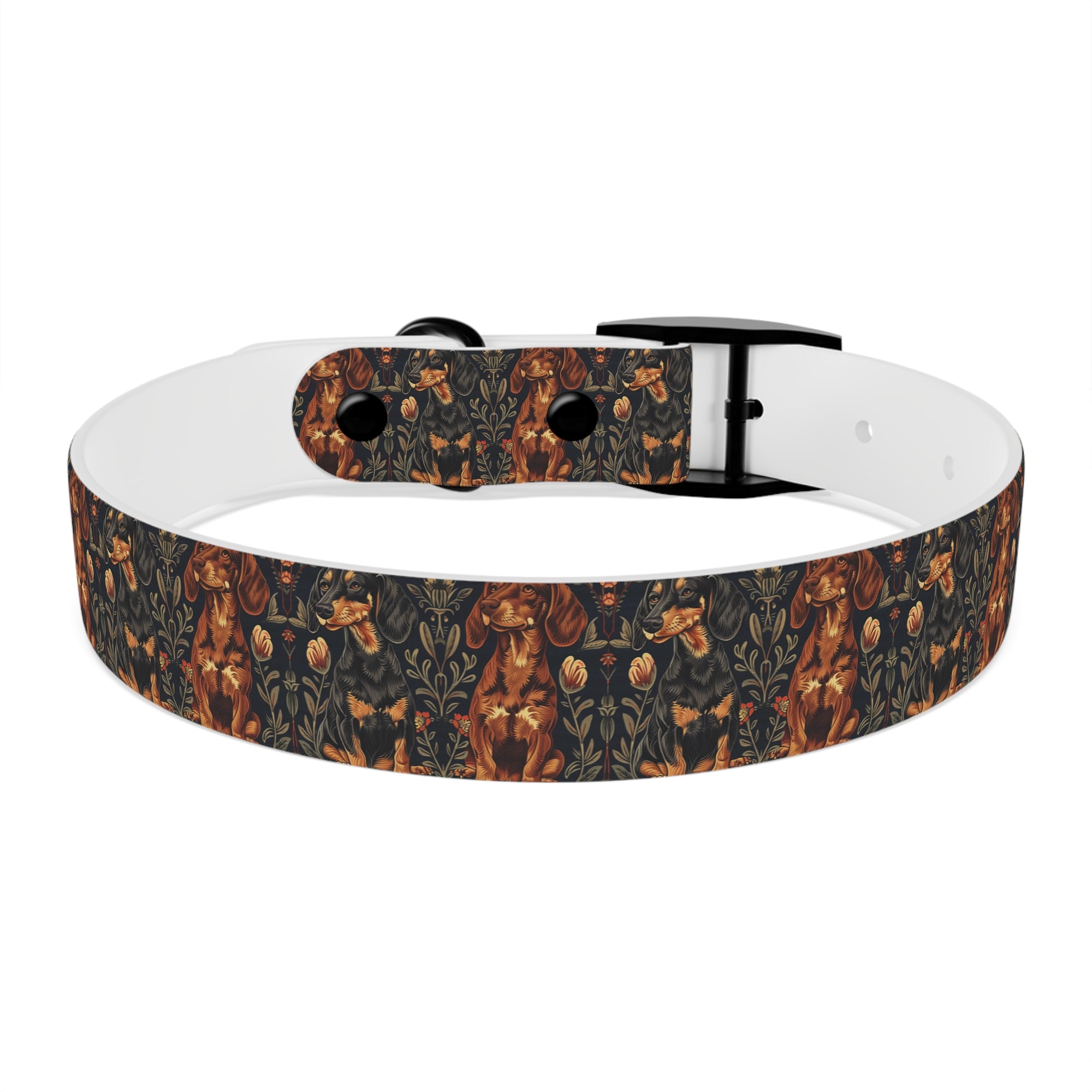 Dapper Dachshund Embroidery Elegance Dog Collar