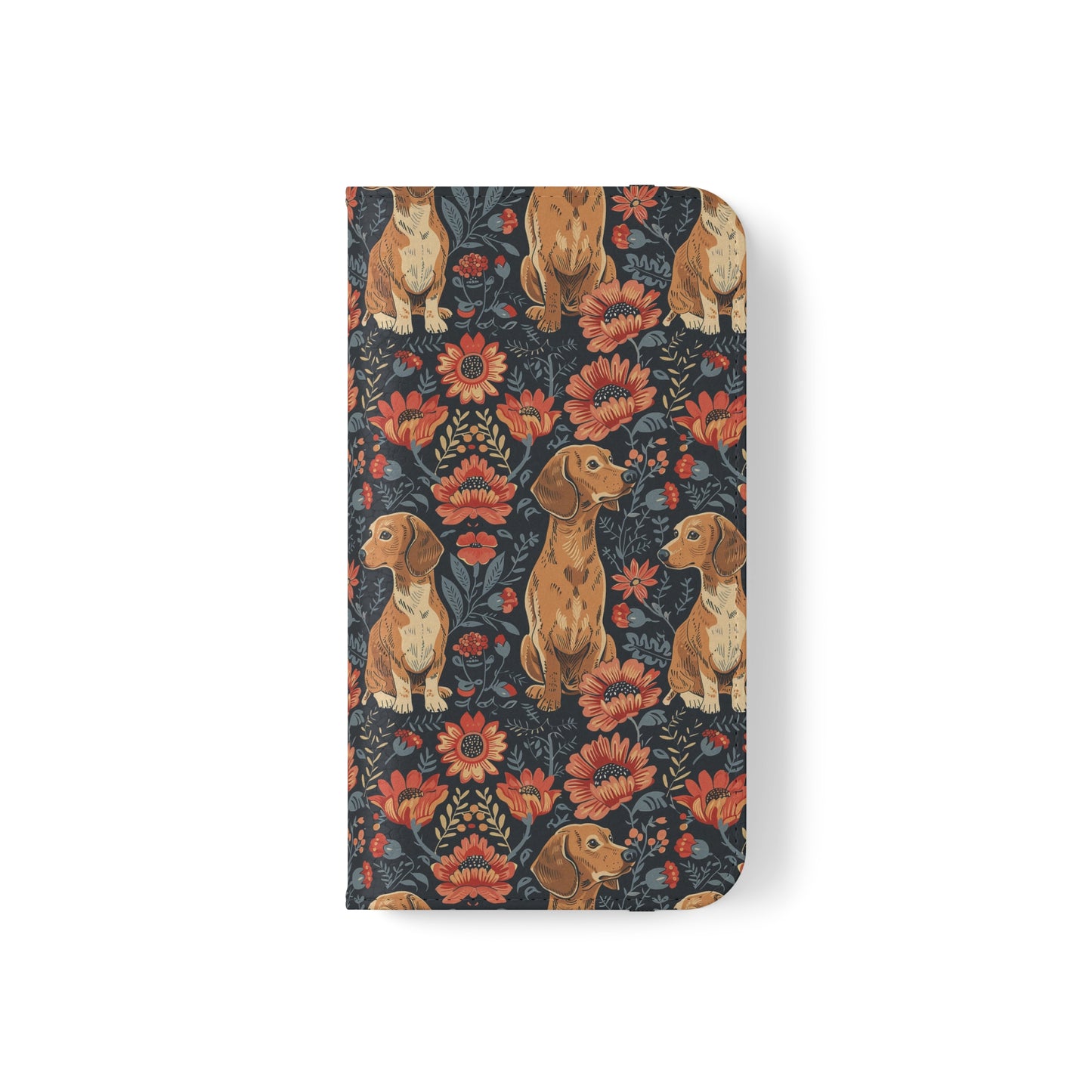 Floral Pawsome Dachsund Delight Flip Cases