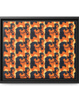 Rottweiler Chic Pawsitivity Matte Canvas, Framed