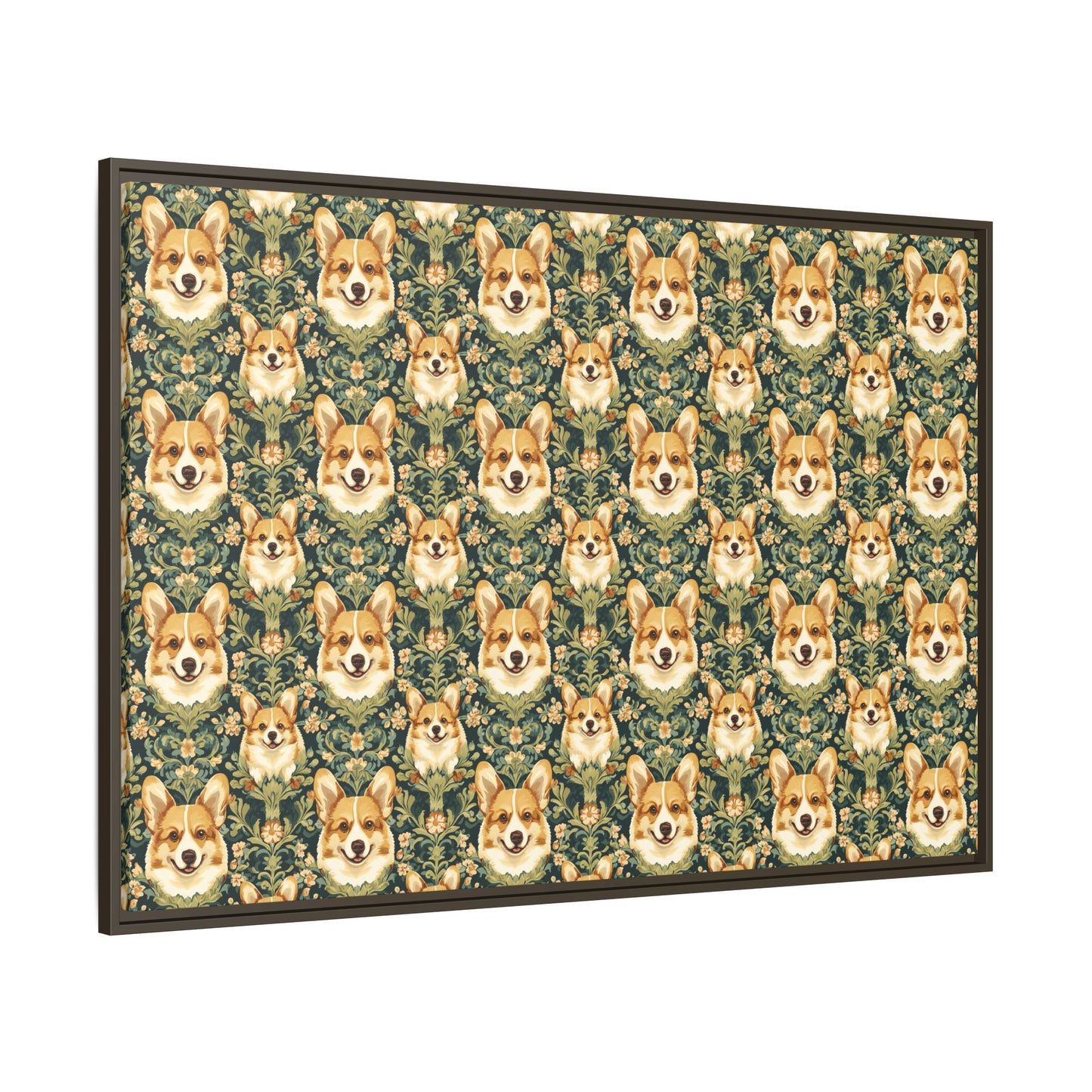 Corgi Charmz Matte Canvas, Framed