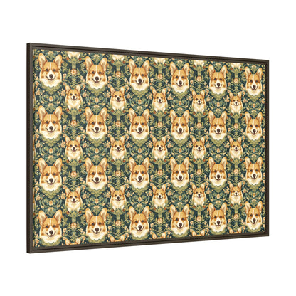 Corgi Charmz Matte Canvas, Framed