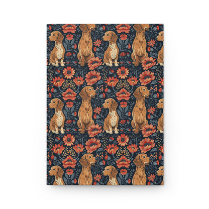 Floral Pawsome Dachsund Delight Hardcover Journal Matte