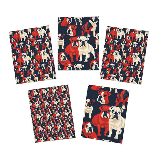 Bulldoggy Bliss Chomper Greeting Cards (5-Pack)