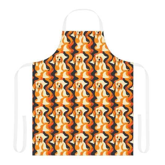 Golden Woof Abstract Glamour Apron