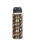 Beagle Glimmer Gaze Glamour Stainless Steel Water Bottle