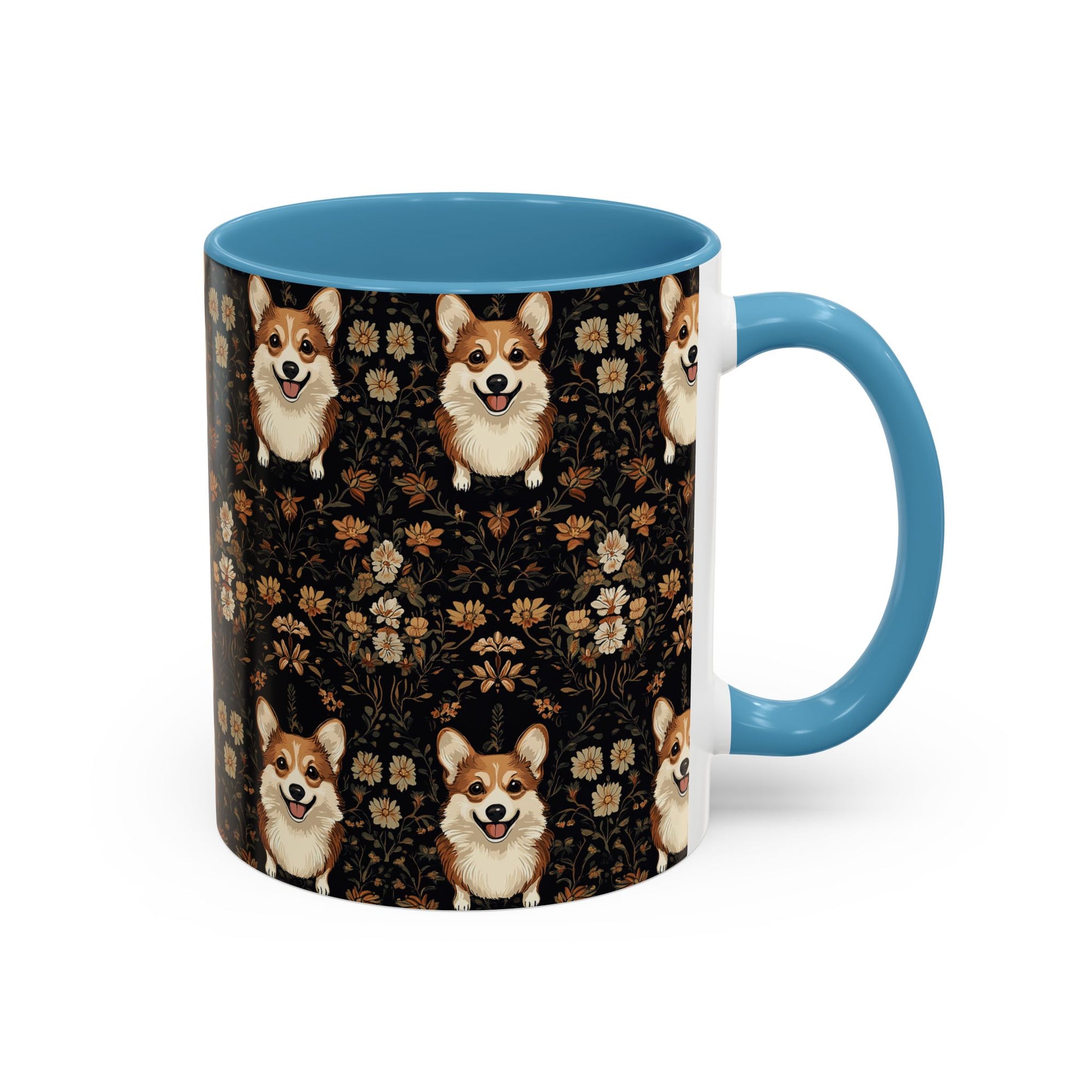 Nighttime Corgi Glow Stride Accent Coffee Mug