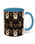 Nighttime Corgi Glow Stride Accent Coffee Mug