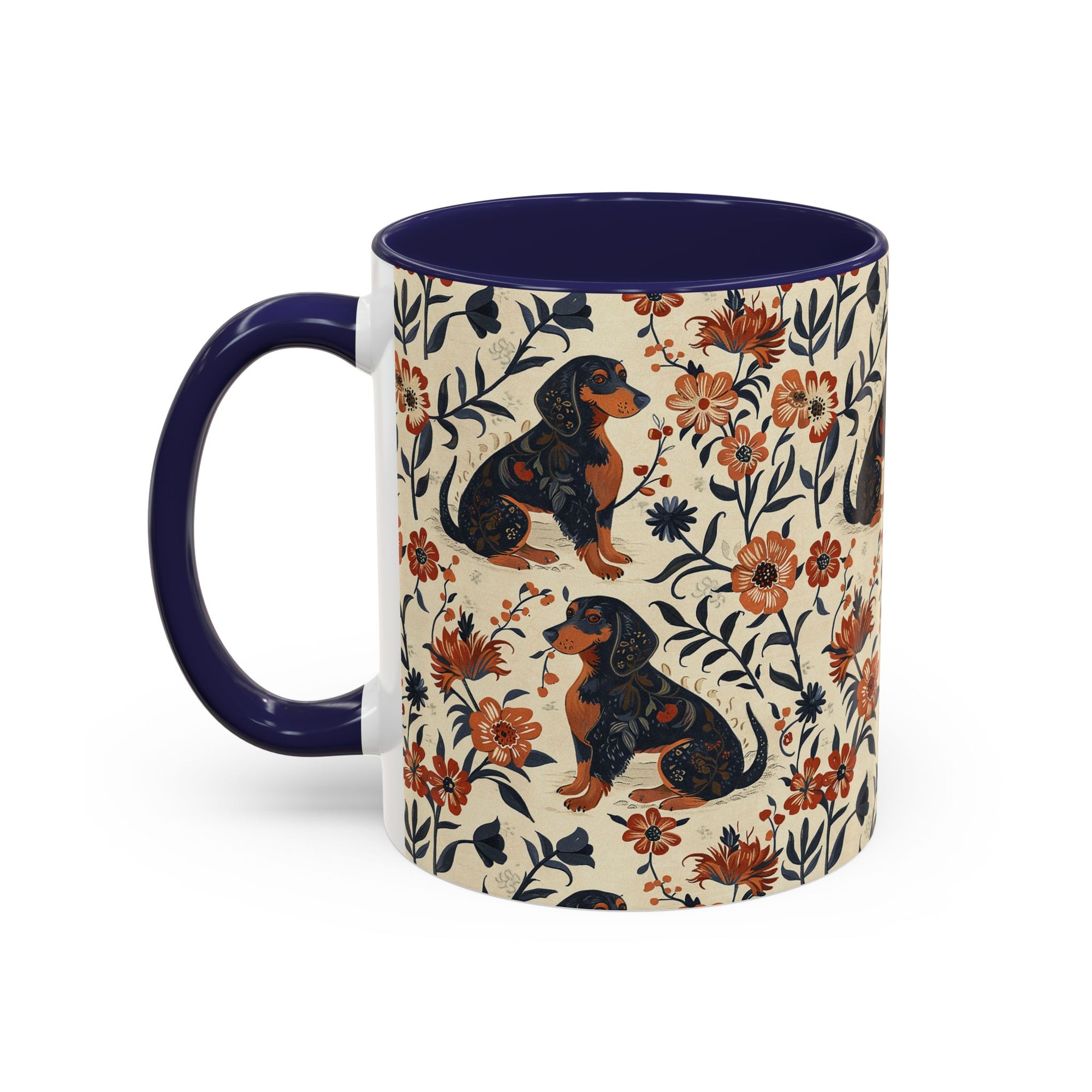 Blossoming Dachshunds Delight Accent Coffee Mug