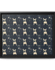 Frenchie Celestial Soar Matte Canvas, Framed