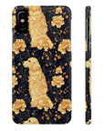 Golden Paws Floral Frenchie Slim Phone Cases