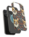 Floofy Corgi Blossom Blast Magnetic Tough Cases