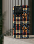 Pawsome Rottweiler Royalty Plaid Magnetic Tough Cases