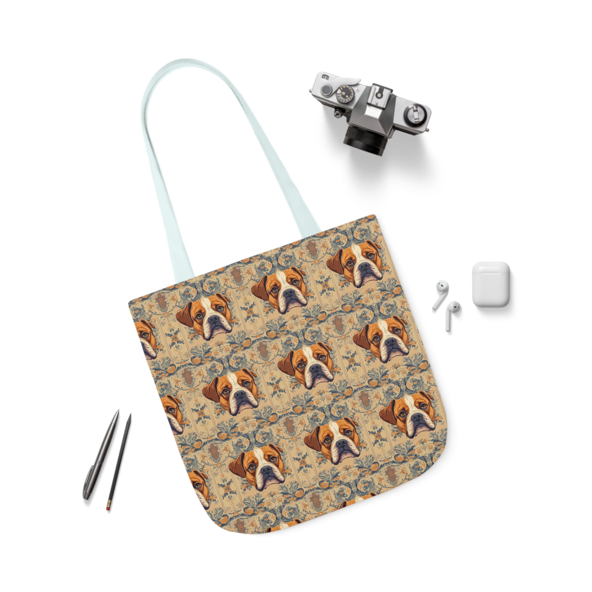 Bowtie Boxer Bliss Canvas Tote Bag