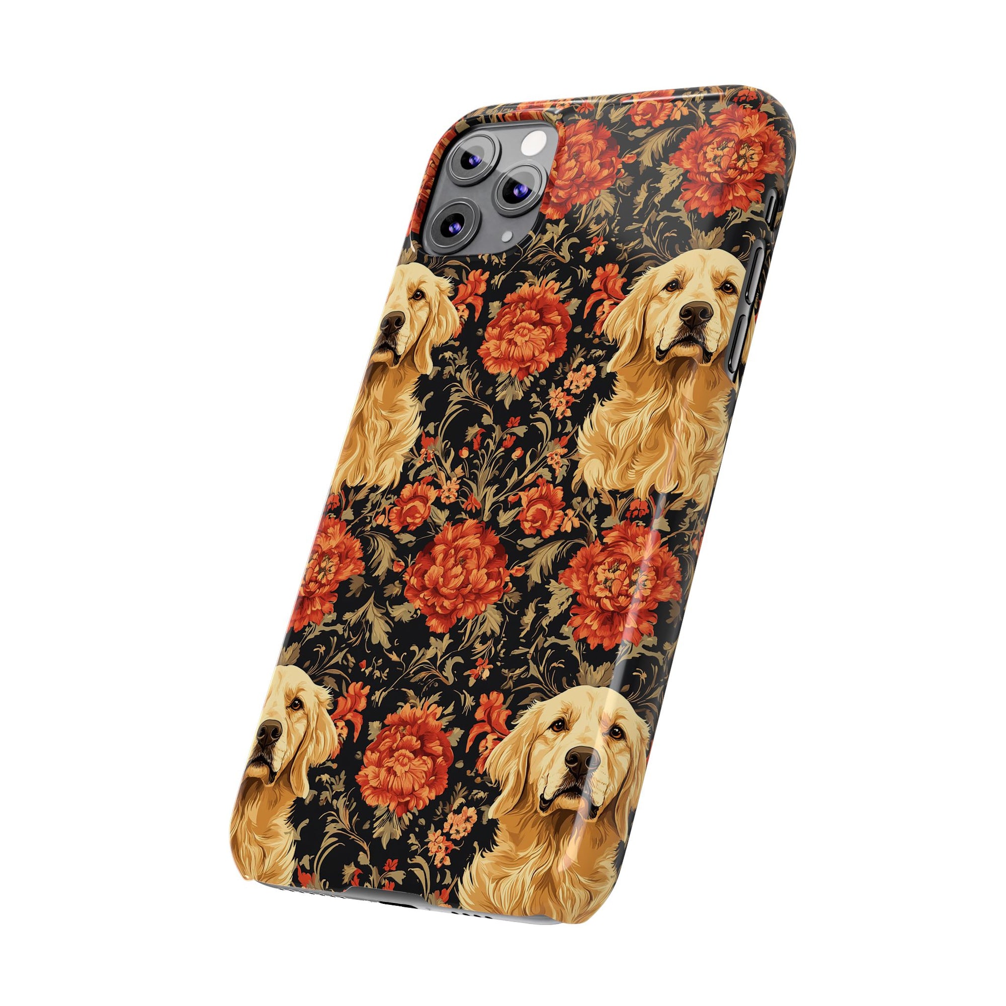 Golden Pawsatronic Tapestry Slim Phone Cases