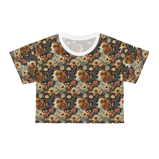 Beagle Blossoms Crop Tee